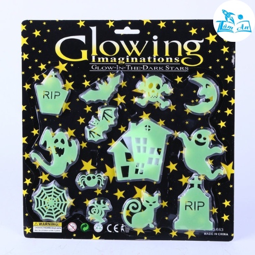 Sticker Dạ Quang Phát Sáng Dán Tường Trang Trí Lễ HALLOWEEN