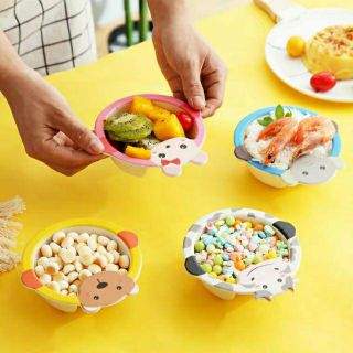 Bát ăn dặm sợi tre cao cấp dày dặn cho bé