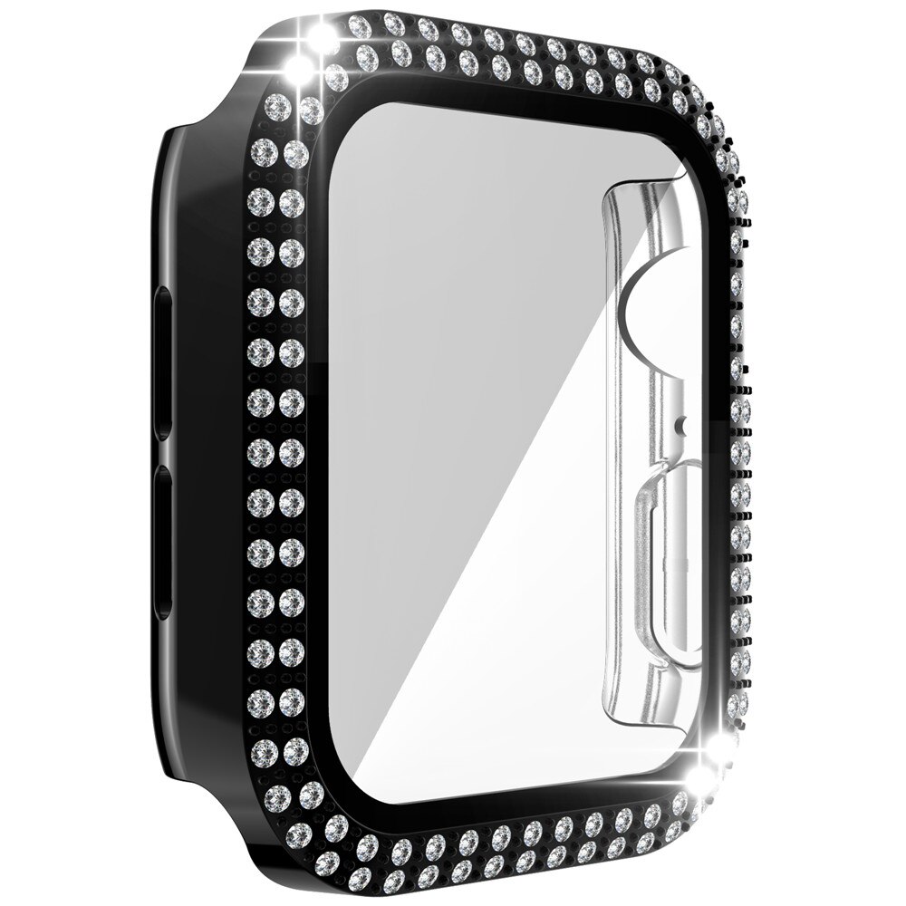 Ốp Pc + Kính Cường Lực Hai Hàng Cho Đồng Hồ Thông Minh Apple Watch 6 Series Se / 5 / 4 / 3 / 2 Iwatch 44 / 40mm 42 / 38mm