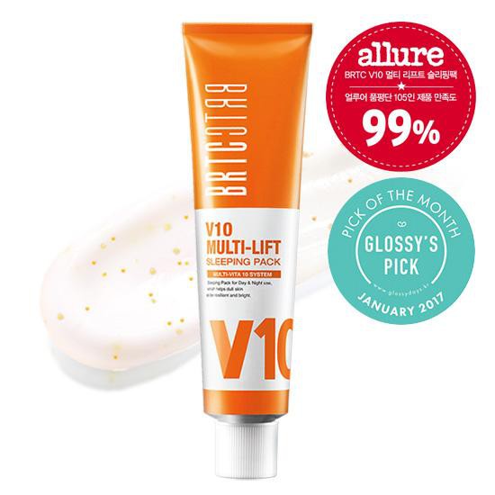 [20-50-80ml] Mặt nạ ngủ trắng da BRTC v10 multi lift sleeping pack