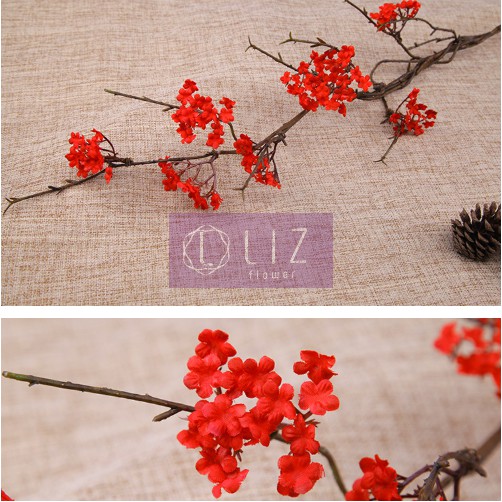 Hoa giả - Cành Đào Tuyết Khô decor - cây hoa giả cắm lọ trang trí nhà cửa Lizflower [A2-D4]