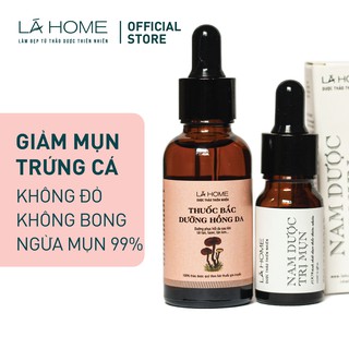 Bộ Cho Da Mụn Trứng Cá - Lá Home (làm dịu nốt mụn trong 24h, không sưng đỏ, không bong da)