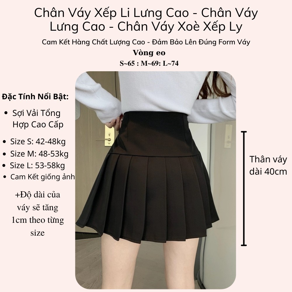 Chân Váy Lưng cao Ly To Màu Trắng Phối Khuy Cá Tính Hàng Loại 2,Váy Xếp Li Ngắn Cạp Cao Sợi Tổng Hợp Dày Dặn Đẹp | BigBuy360 - bigbuy360.vn