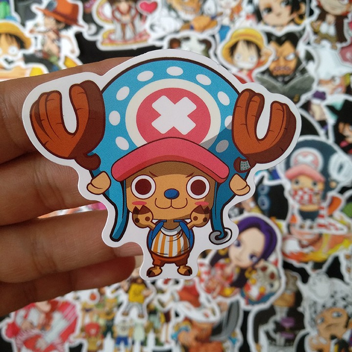 Bộ Sticker dán cao cấp chủ đề ONE PIECE - LUFFY - Dùng dán Xe, dán mũ bảo hiểm, dán Laptop...