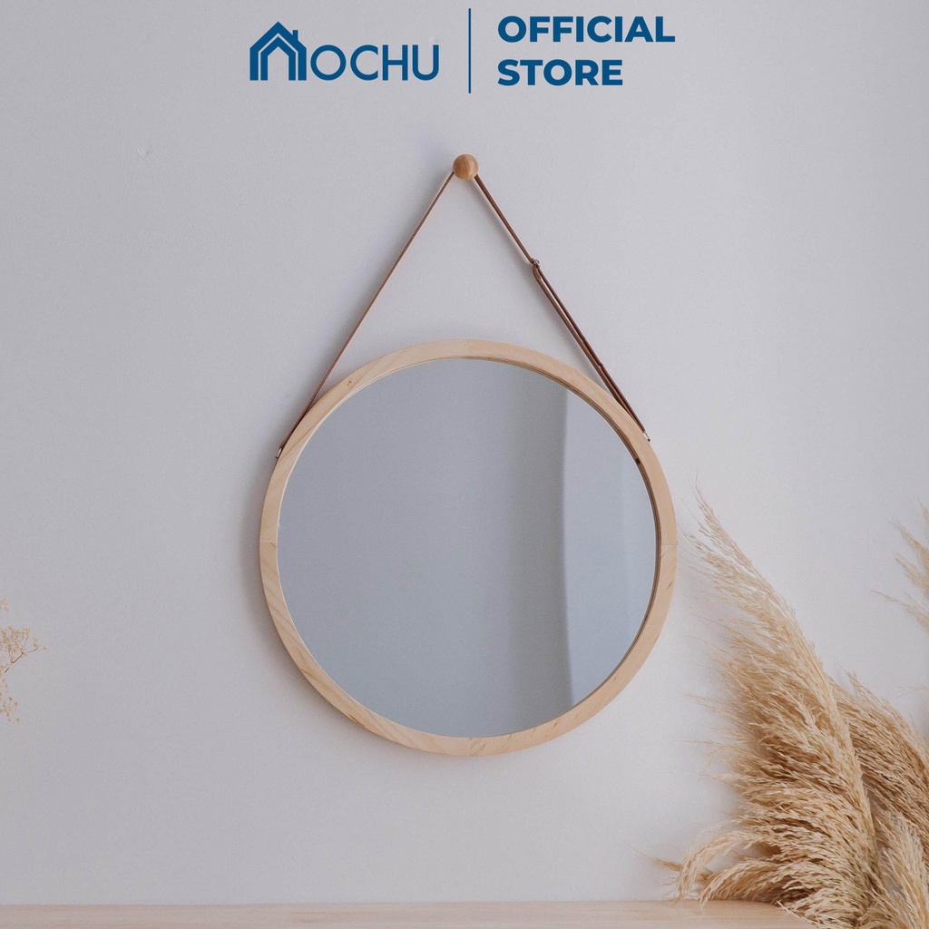 Gương Tròn Treo Tường Khung Gỗ OCHU soi trang điểm MIRROR CIRCLE 60 Nội thất Decor phòng ngủ