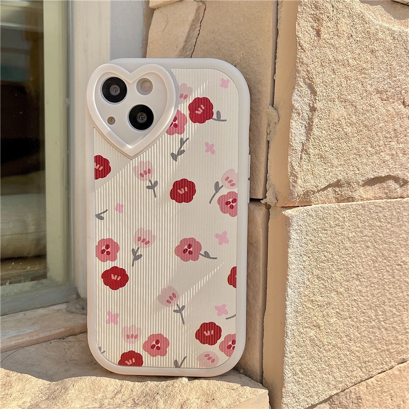 Ốp Điện Thoại Silicon Dẻo In Hình Trái Tim Bảo Vệ Ống Kính Cho IPhone 12 13 11 Pro Max X Xs Max Xr 7 8 Plus
