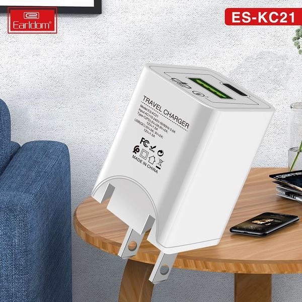 Củ Sạc Nhanh 18W 2in1 Earldom ES-KC21 Nhỏ Gọn