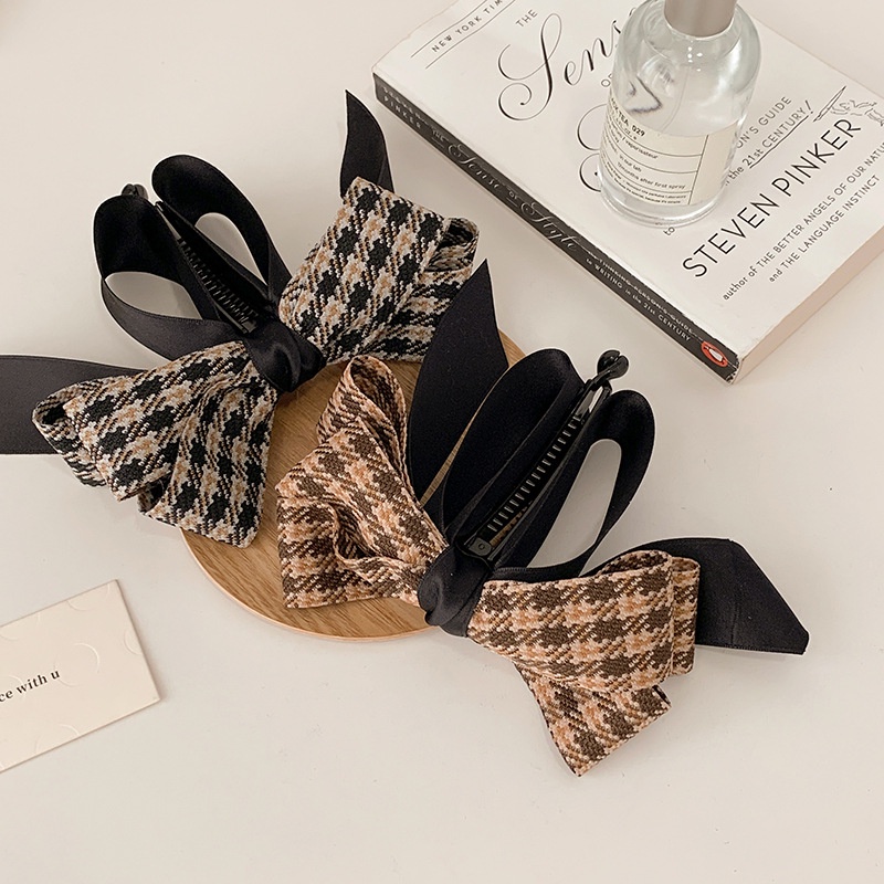 Kẹp Tóc Màu Đen Thiết Kế Dạng Dọc Kẹp Hình Bướm Dành Cho Nữ