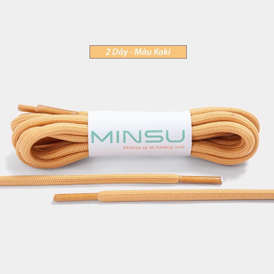 Dây Giày Tròn Chính Hãng Siêu Đẹp MINSU M0601 Bản Tròn 120cm Nhiều Màu Sắc Cho Các Loại Giày Thể Thao Sneaker