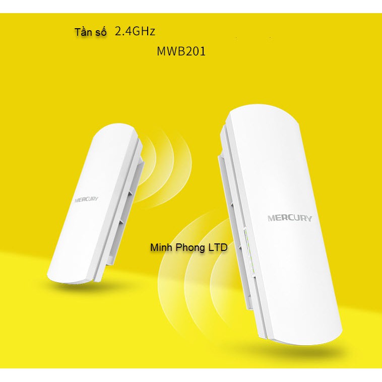 [Mã 1511ELSALE hoàn 7% đơn 300K] Bộ thu phát không dây cho camera IP, Bộ phát wifi ngoài trời đến 1Km - Mercury MWB201 | WebRaoVat - webraovat.net.vn