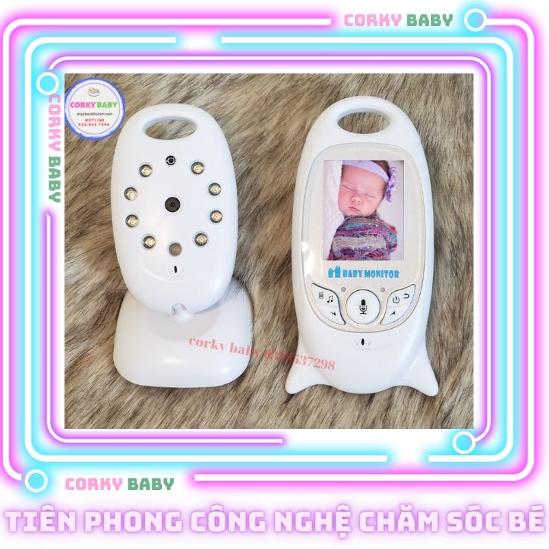 Máy báo khóc Baby Monitor không wifi  camera giám sát bé yêu siêu bền gọn dễ sử dụng mbk01