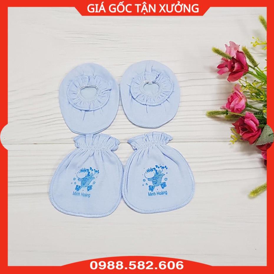 Set Đôi Bao Tay + Bao Chân Chun Cho Bé Sơ Sinh - BTT00590