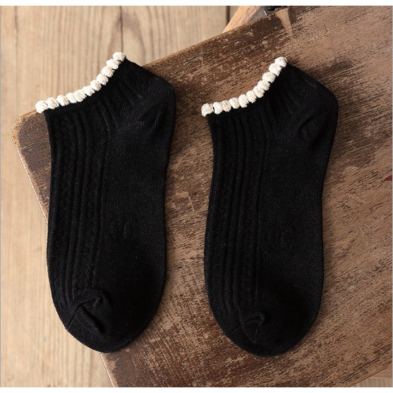Tất Vớ cotton phối ren phong cách nhật bản dành cho nữ