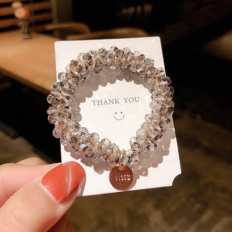 Dây cột tóc đính đá thời trang phong cách Hàn Quốc