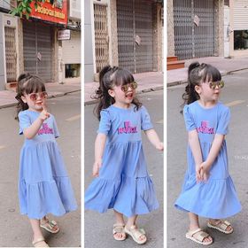 VÁY COTTON CHO BÉ TỪ 2 ĐẾN 14 TUỔI NHIỀU MÀU 3 TẦNG, ĐẦM HÈ THU, SIZE ĐẠI 12KG-42KG