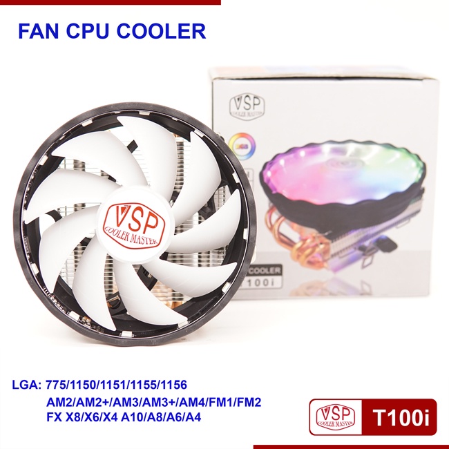 [Mã SKAMSALE03 giảm 10% đơn 200k] Quạt CPU VSP COOLER MASTER T100i LED