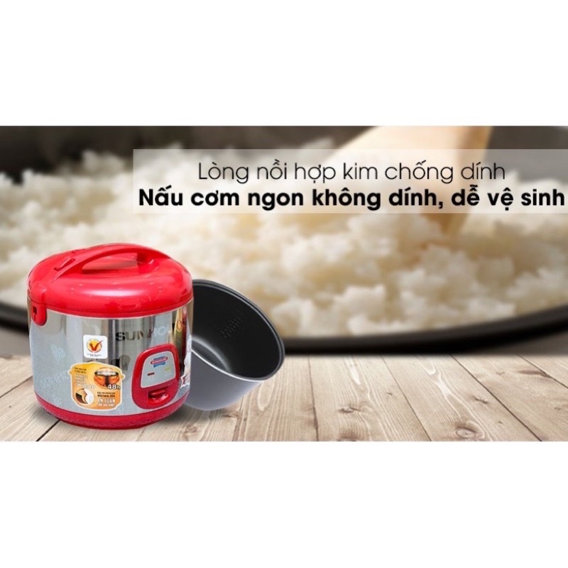 NỒI CƠM ĐIỆN SUNHOUSE SH18S 1.8L BẢO HÀNH 12 THÁNG