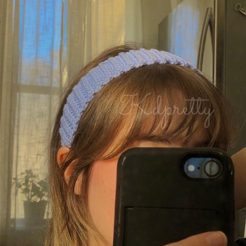 Headband len móc handmade