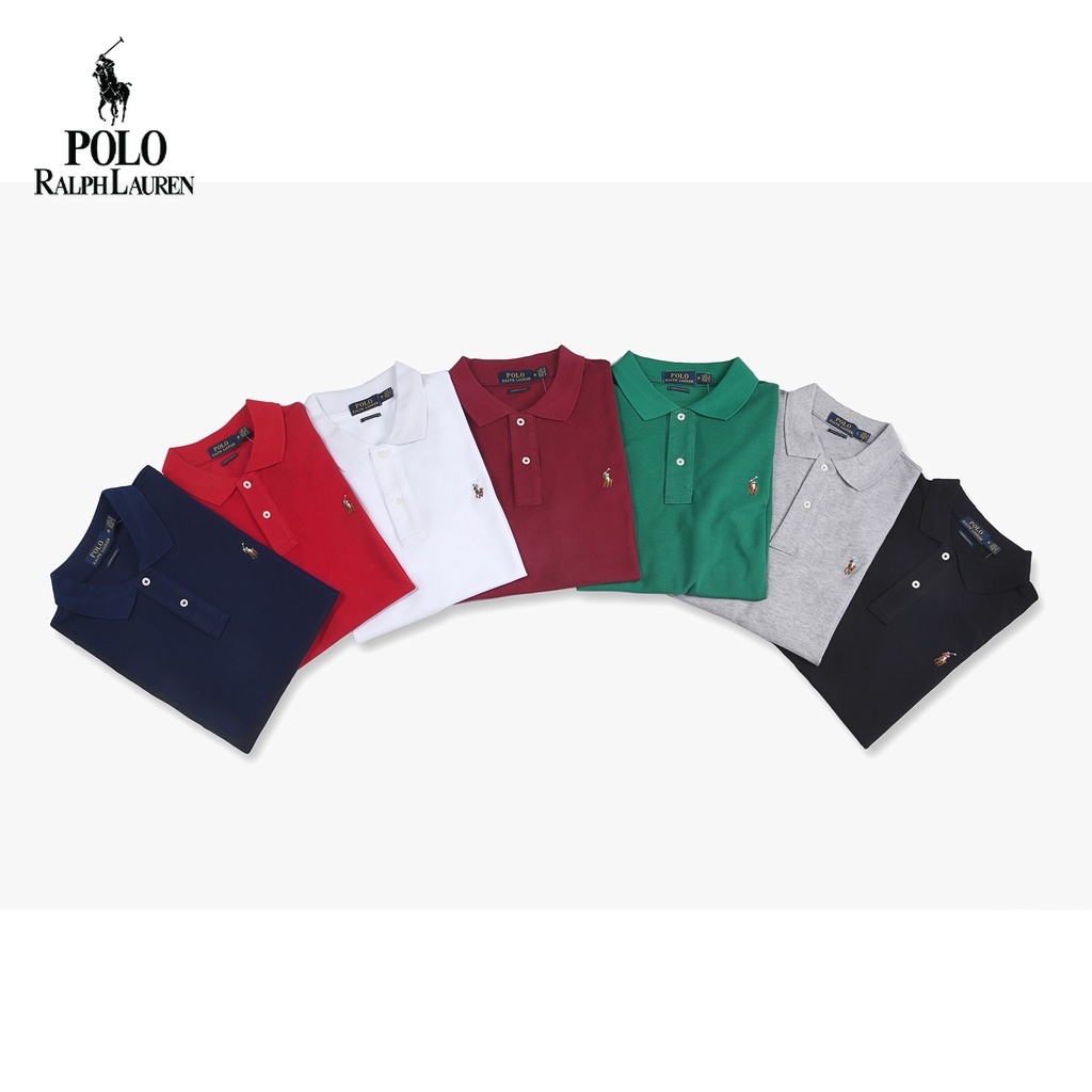 Áo Thun Polo Mùa Hè Tay Ngắn Màu Trơn Đơn Giản Ralph Polo Lauren Chất Lượng Cao Hàng Mới 2023