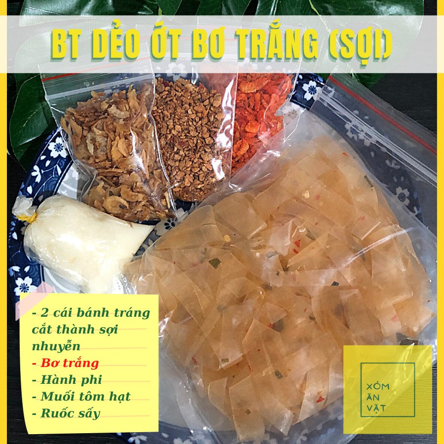 Bánh tráng dẻo ớt bơ trắng (SỢI) - 2 bánh tráng mỏng vừa ăn, bơ thơm béo | BigBuy360 - bigbuy360.vn