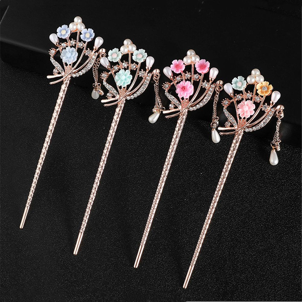 Kẹp tóc hình hoa phong cách Trung Quốc cổ điển thời trang MIHAN1