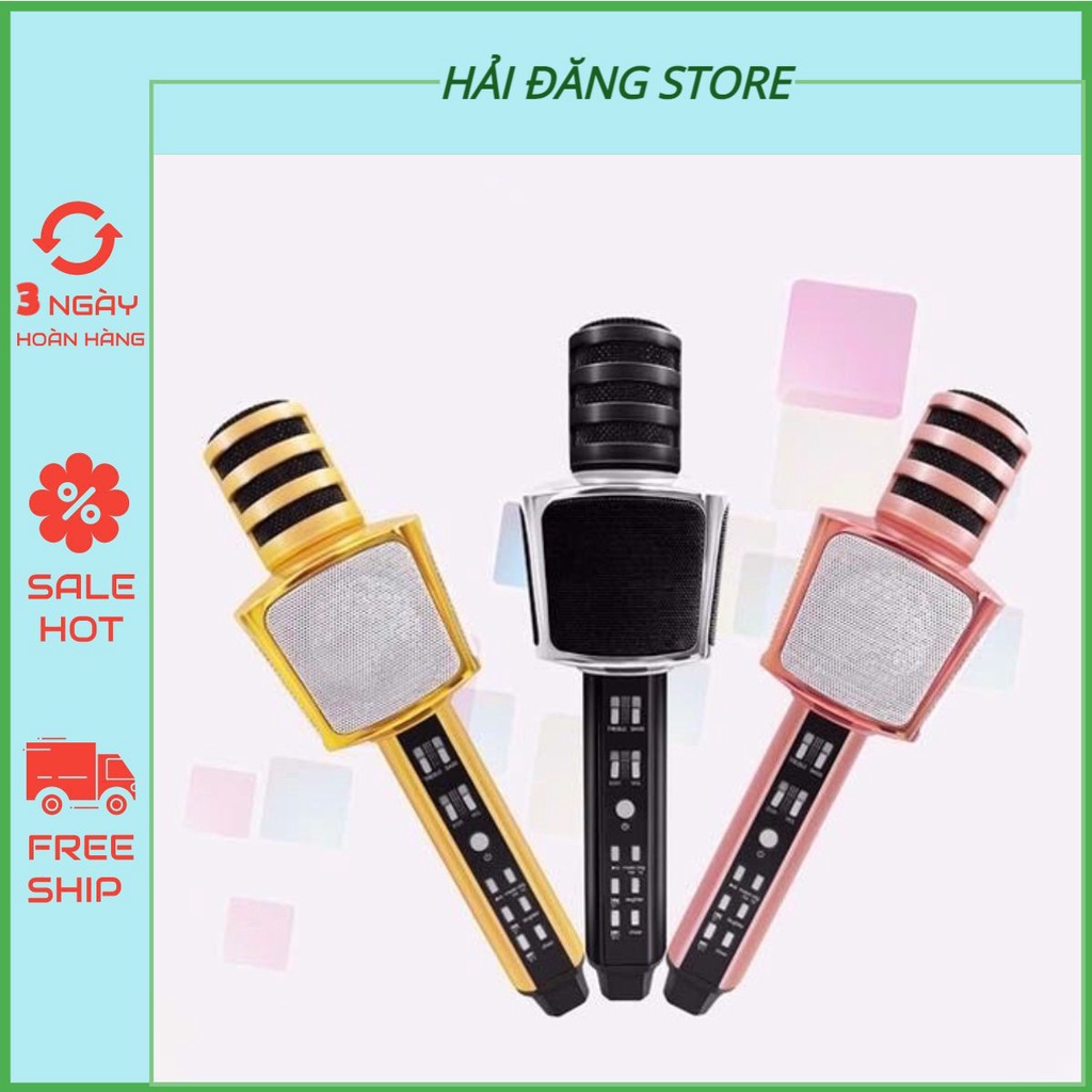 MICRO Không Dây Cầm Tay SD17 - Mic hát karaoke bluetooth âm thanh chuẩn Lỗi 1 đổi 1