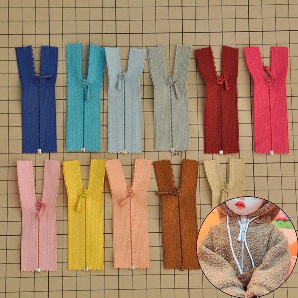 Set 5 Dây Kéo Mini 20 Màu May Quần Áo Thủ Công Chất Lượng Cao Cho Búp Bê Bán Chạy 5cm
