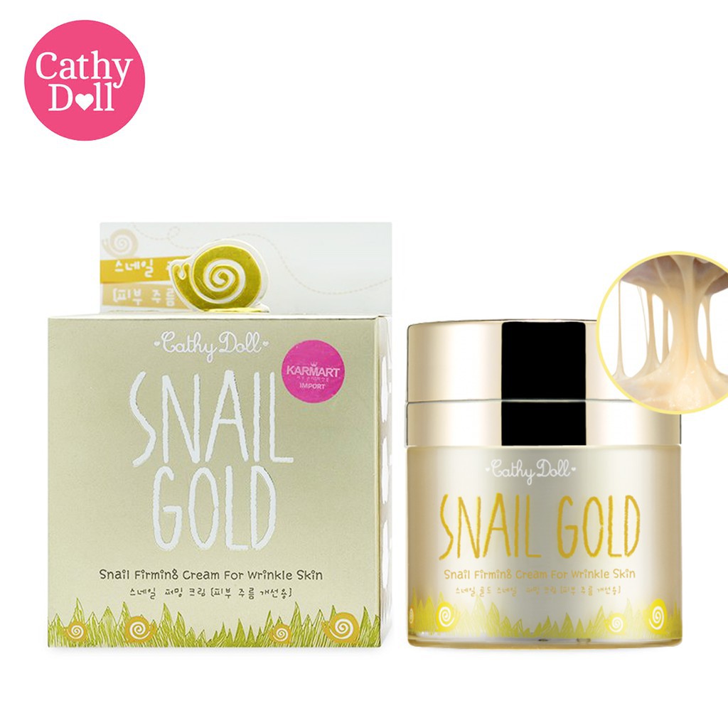 Kem ốc sên tinh chất vàng dành cho da lão hóa Cathy Doll Snail Gold Firming Cream For Wrinkle Skin 50g