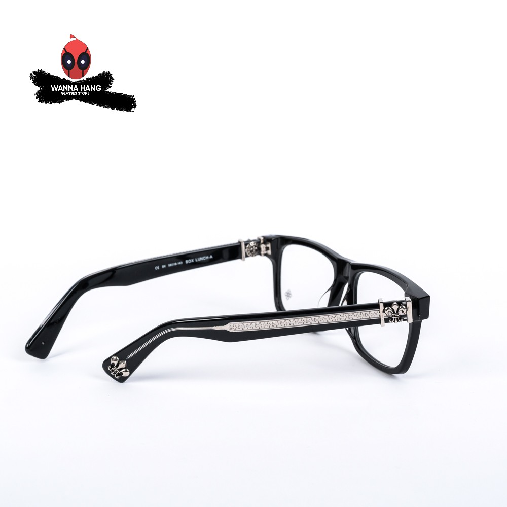 Gọng Kính Cận Nhựa Acetat Chịu Lực Chịu Nhiệt Cao Cấp Chrome Hearts Box Lunch A (CH-29) - Wanna Hang Bảo Hành 6 Tháng | BigBuy360 - bigbuy360.vn