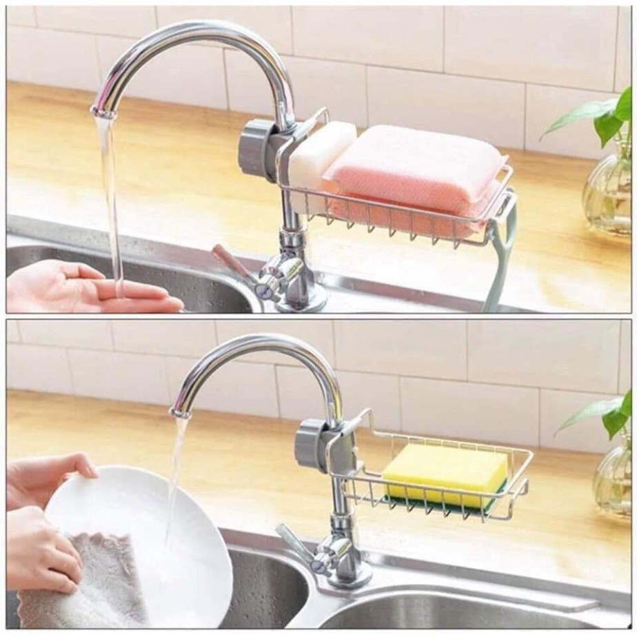 Hot GIÁ INOX GẮN VÒI RỬA BÁT ĐỂ GIẺ RỬA CÓ HỘP GIẤY