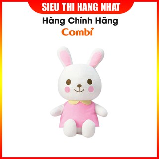 Thỏ bông thân thiện Combi cho trẻ sơ sinh, chất liệu vải mềm an toàn cho bé, có thể phát nhạc, xuất xứ Nhật Bản