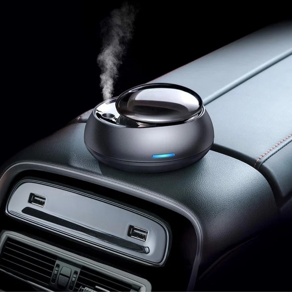 Bộ Lọc Không Khí Xe Hơi Khuếch Tán Hương Nước Hoa, pin 700mAh, Type C 5V, đèn led, kèm 2 chai tinh dầu- LVC018