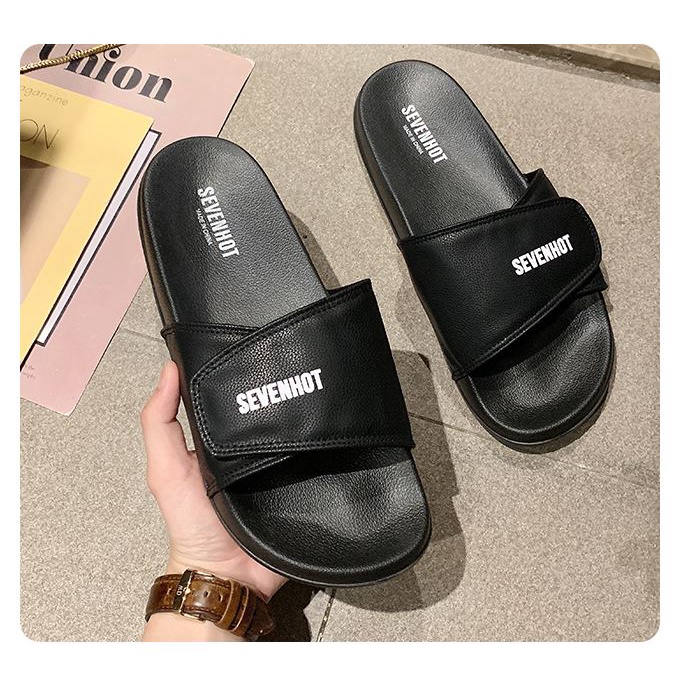 Dép quai ngang cặp đôi nam nữ giả da ulzzang - US684