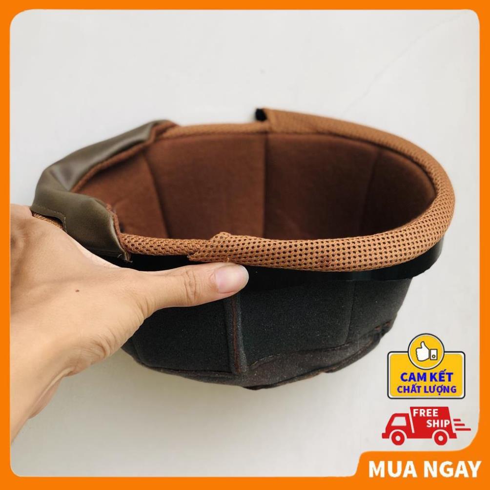 Lót thay mũ bảo hiểm 3/4 Royal M20C gồm 1 lót và 2 ốp tai phiên bản mới 2021 size L và XL