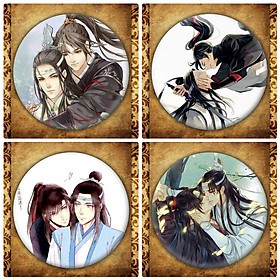 ( 1c ) Huy hiệu cài áo in hình anime chibi NGÔI SAO THỜI TRANG 19DAYS CONAN GINTAMA xinh xắn