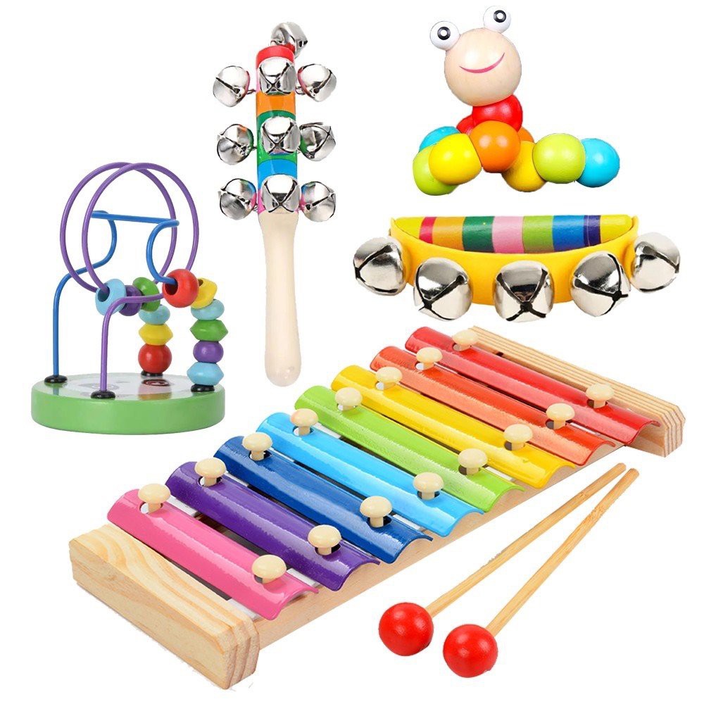 Đồ Chơi Gỗ Cho Bé Combo 5 Món Đồ Chơi Phát Triển Trí Tuệ Giáo Cụ Montessori Phát Triển Toàn Diện Về Trí Não Và Thể Chất