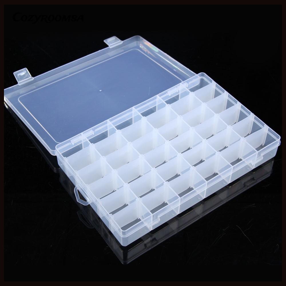 Hộp nhựa 36 ngăn có thể điều chỉnh được , dùng đựng đồ trang sức