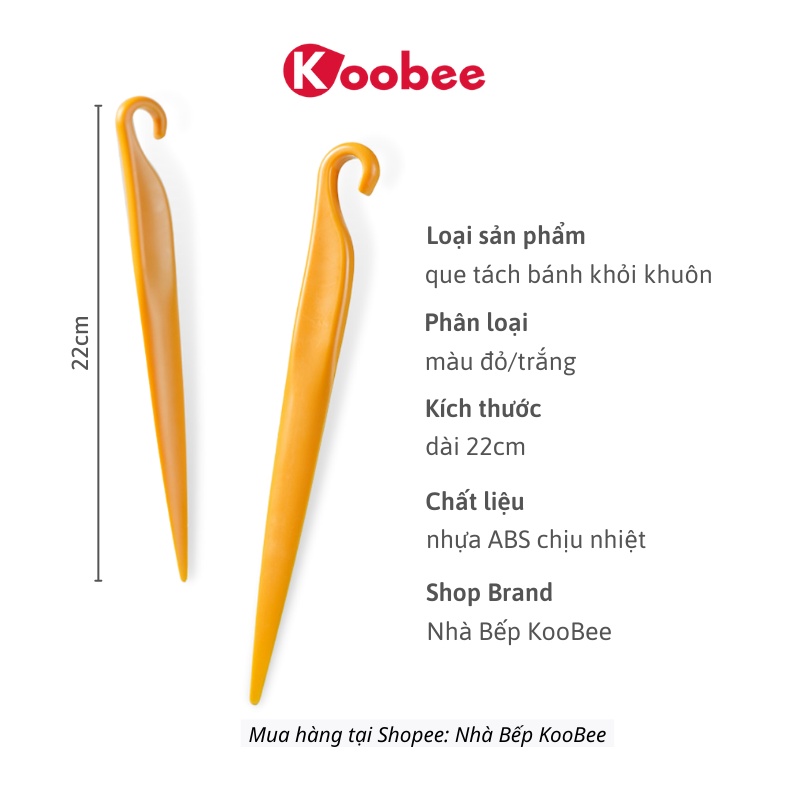 Que lấy bánh, tách bánh khỏi khuôn bằng nhựa ABS 22cm KOOBEE