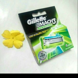 Lưỡi dao cạo râu Gillette Mach3 sensitive , 1 vỉ/4 lưỡi .