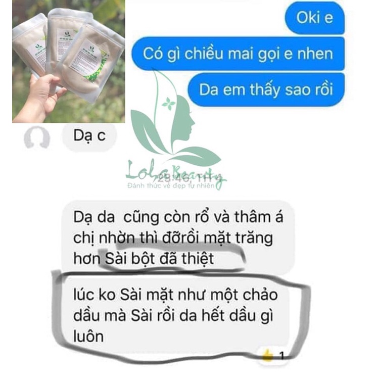 Loha beauty Bột rửa mặt dưỡng da kiềm dầu