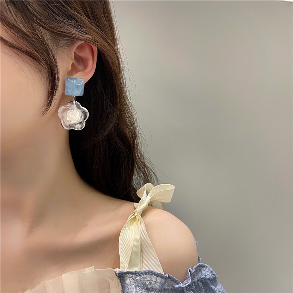 Khuyên Tai Dáng Dài Bằng Acrylic Thời Trang Hàn Quốc Cho Nữ