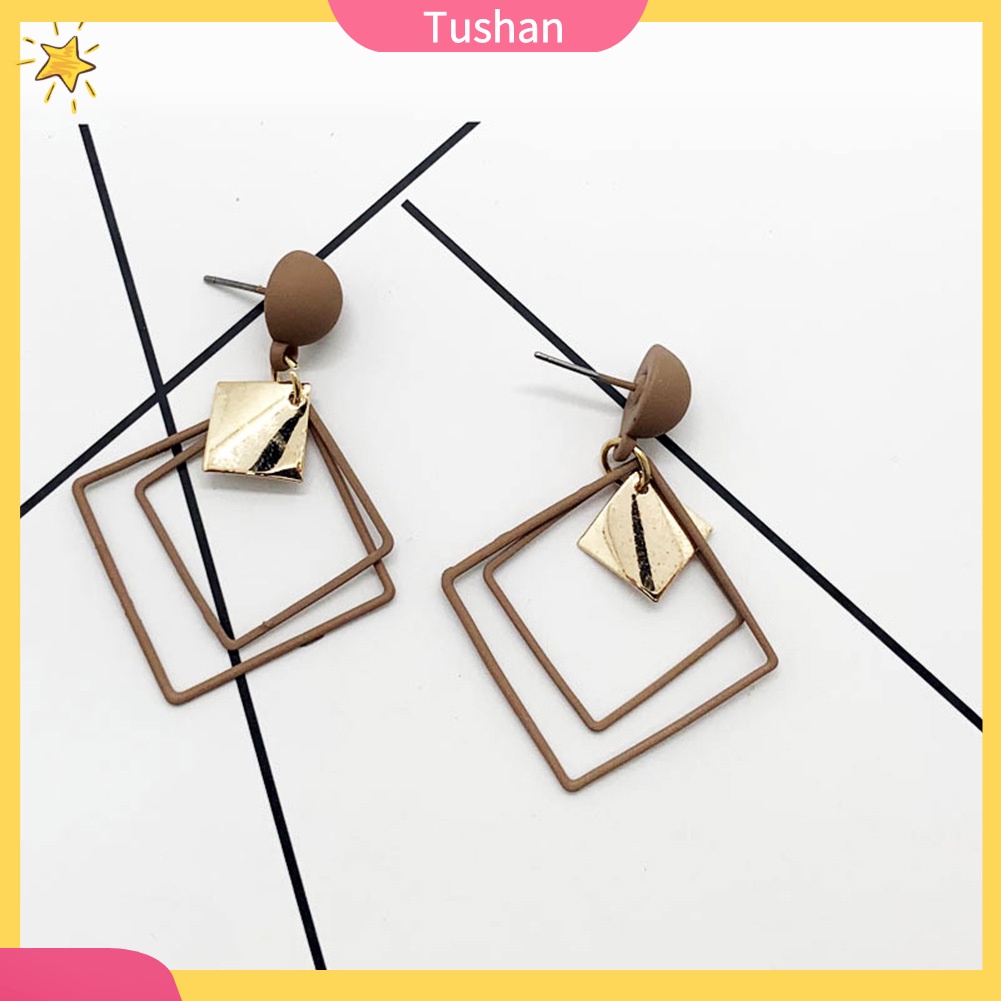 Đôi Khuyên Tai Dài Phối Hình Thoi Thời Trang Cho Nữ