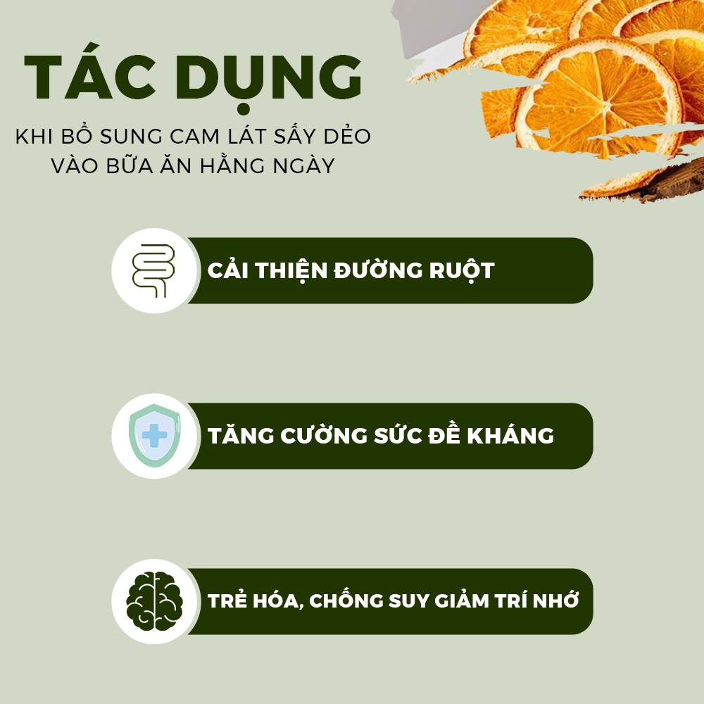 Cam lát sấy dẻo 100g Nông Lâm Food trái cấy sấy,snack ăn kiêng ,giảm cân,bổ sung các chất dinh dưỡng cho cơ thể