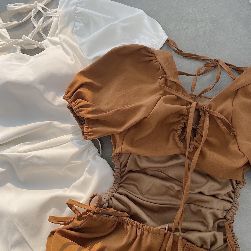 ALLY DRESS ĐẦM TAY BỒNG KHOÉT EO (HÌNH THẬT TRẢI SÀN) | BigBuy360 - bigbuy360.vn