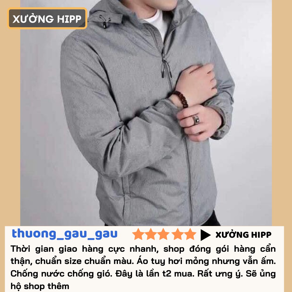 Áo khoác gió nam Muji Xuất Nhật 2 lớp Xưởng Hipp, có mũ tháo dời, chất vải dù nhập chống nước - 2KGM | BigBuy360 - bigbuy360.vn