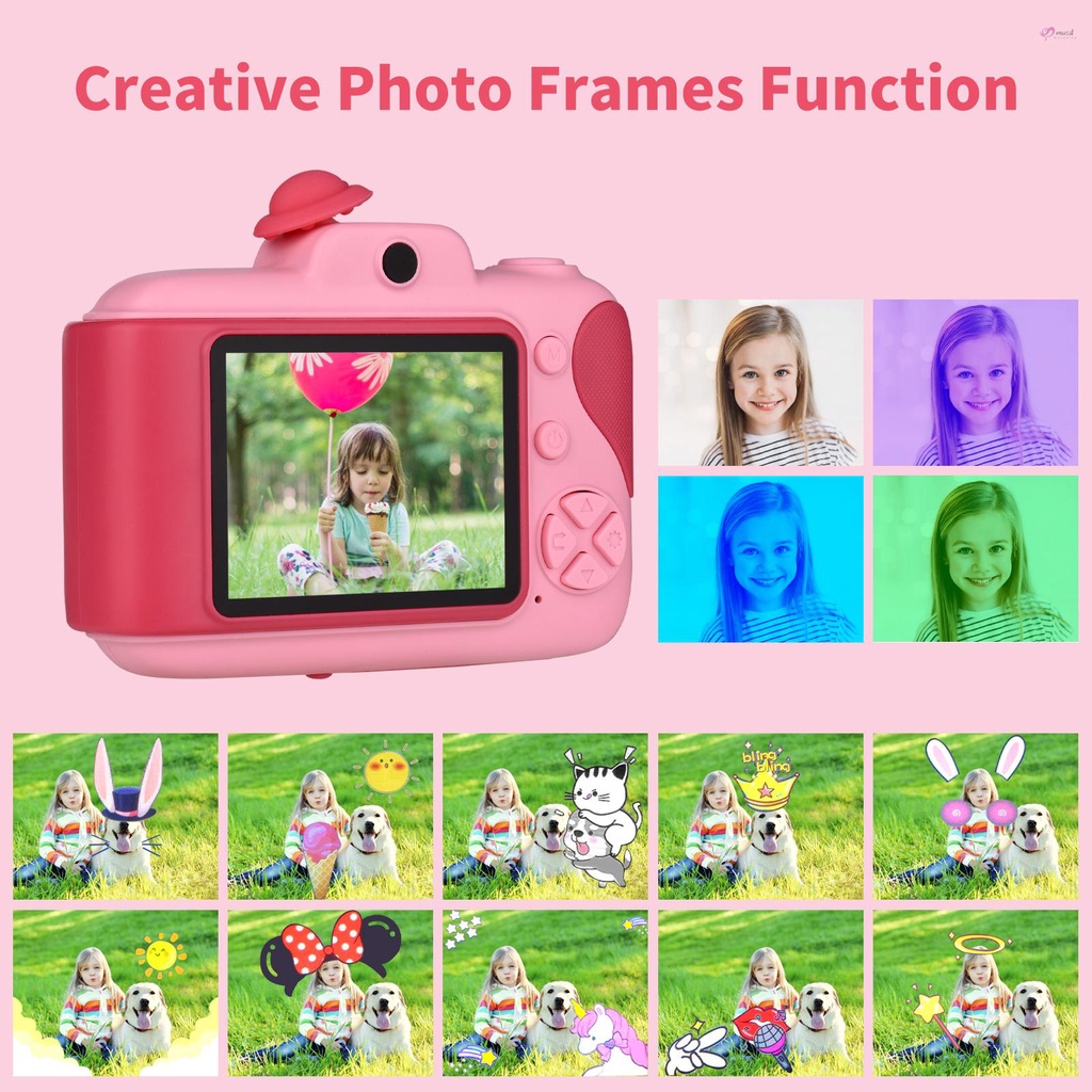 Camera kỹ thuật số dễ thương cho bé gái 3-12 tuổi 1080P HD màn hình 2.4 Inch 32GB
 | BigBuy360 - bigbuy360.vn