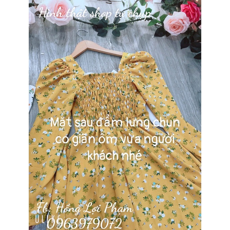 Đầm maxi hoa nhí cột nơ có mút ngực (hình thật +video) | BigBuy360 - bigbuy360.vn