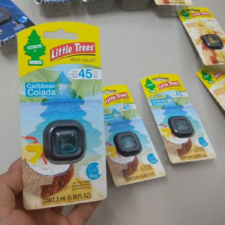 Nước hoa tinh dầu Little trees Vent Liquid kẹp thơm gài khe gió máy lạnh oto