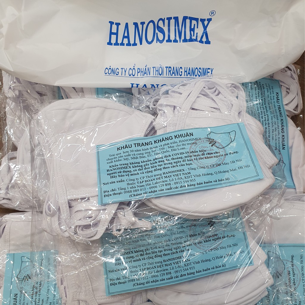 KHẨU TRANG VẢI KHÁNG KHUẨN HANOSIMEX | BigBuy360 - bigbuy360.vn