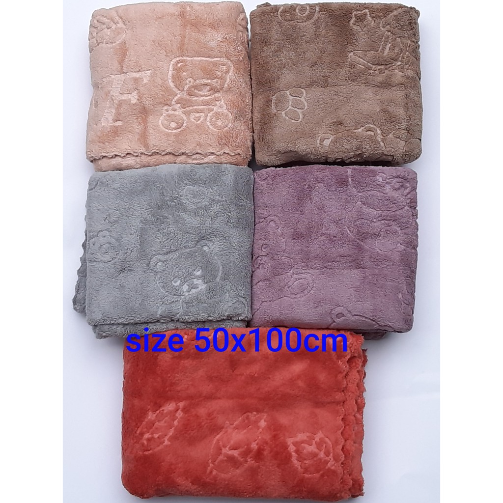 khăn tắm size 50x100 màu xuất hàn nhung lông cừu Cao Cấp